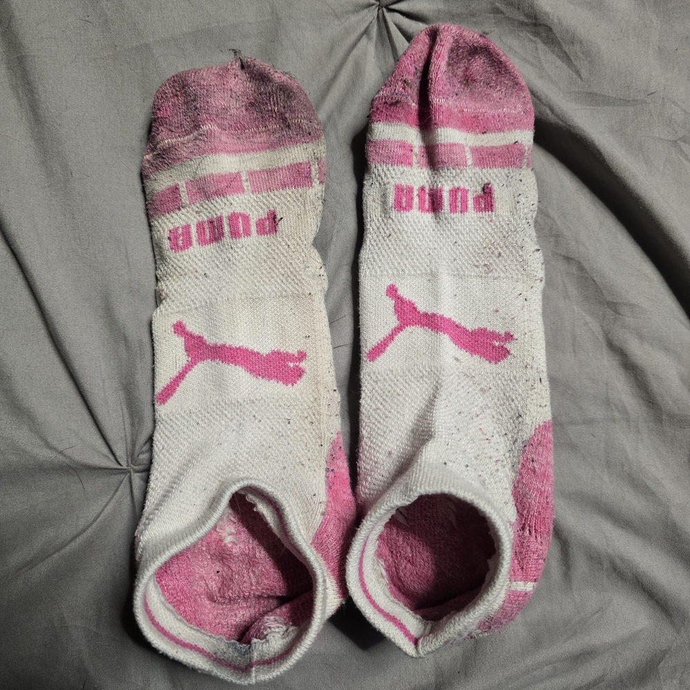 Puma Pink and White Women's Socks